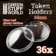 Token Holders (each up to 3mm thick and 24mm in diameter, 36pcs)