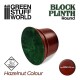 Round Block Plinth Hazelnut (Diameter: 8cm, Height: 6cm, Base: 9.5cm)