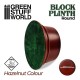 Round Block Plinth Hazelnut (Diameter: 10cm, Height: 9cm, Base: 11.5cm)