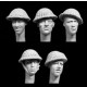 1/35 5 Heads with WWII British Coarse Netting Helmets