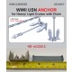 1/350 WWII USN ANCHOR (4pcs) for Heavy/ Light Cruiser with 20cm Chain