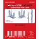 1/350 Modern USN ANCHOR (4pcs) for Destroyer with Chain