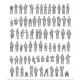 1/400 20th Century Civil Ship Passengers & Crew (85 figures)