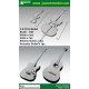 1/48 Violin (1pc), Cello (1pc), Electric Guitar (1pc) & Acoustic Guitar (1pc)