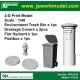 1/48 3D Print Environment Trash Bin, Drainage Covers (2pcs), Fire Hydrant, Postbox