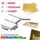 Assorted Brass Shim Sheets (4pcs, different size)