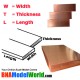 Copper Sheet - T: 0.41mm, W: 101.6mm, L: 254mm (26 gauge)