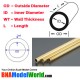 Large Round Brass Tubes Set #Soft (3pcs, 3 sizes, L: 304.8mm)