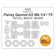 1/72 Fairey Gannet AS Mk.1/4/T5 Masking w/Wheels Masks for Revell #04397, #04845