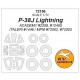 1/72 P-38 Lightning Masking for Academy #2209/12405, Italeri #1446/MPM #72002/03