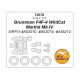 1/72 Grumman F4F-4 WildCat/Martlet Mk.IV Masking for Airfix #A02070, #A02074, #A55214