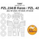 1/72 PZL.23A/B Karas / PZL. 42 Masking w/Wheels Masks for IBG #72505 #72506 #72509