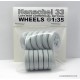 1/35 Henschel 33 Truck Wheels Set (12 wheels, Late-War Type, Road Pattern)