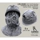 1/35 US Protective Gas Masks M17 with Hood and M1 Helmet - Bullet Shoot Damage