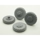 1/35 M3 Scout Car Wheels w/Directional Tyres for Tamiya kits