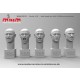 1/16 Bald Heads Set with Different Emotions