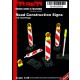 1/35 Road Construction Signs #Red Version (5pcs, resin & sticker)