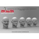 1/35 Bare Head Set with 5 Different Emotions (5pcs, resin)