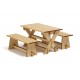 1/35 Wooden Garden Table & Benches