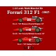 1/43 Multi-Material: Ferrari 312F1 '67 Ver.B Rd.5 French 2/Rd.6 British 8/Rd.7 German 8