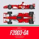 1/12 Ferrari F2003-GA 2003 Rd.14 Italian GP Winner #1 M.SCHUMACHER/3rd #2 R.BARRICHELLO