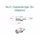 Metal Rivets Series No.21: Connector type-B-L (42pcs)