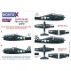 1/24 Northrop F-5 Hellcat Paint Masks for Airfix kits (2x canopy & 4x insignia masks)