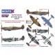 1/24 Spitfire IXc Canopy (outside, inside) & Markings Super Mask for Airfix kits