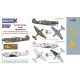 1/48 Curtiss P-40B Paint Mask for Trumpeter kit (Canopy Masks + Insignia Masks + Decals)