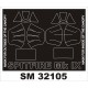 1/32 Spitfire IX Paint Mask for Tamiya kit (outside-inside)