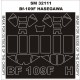 1/32 Messerschmitt Bf-109F Paint Mask for Hasegawa kit (outside-inside)