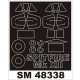 1/48 Spitfire Mk.XII Paint Mask for Airfix kit (outside-inside)