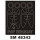1/48 F8F Bearcat Paint Mask for HobbyBoss kit (outside-inside)
