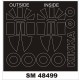1/48 Nakajima Shisei Kikka Paint Masks for FineMolds kits (outside, inside)