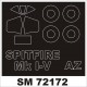 1/72 Supermarine Spitfire Mk.I-V Paint Mask for AZ Model kit (outside)