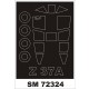 1/72 Zlin Z-37A Cmelak Paint Masks for KP Models (outside)