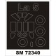 1/72 Lavochkin La-5 Paint Masking for Clear Prop Models kits (outside)