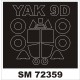 1/72 Yakovlev Yak-9D Masking for Zvezda kits (outside)