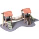 HO Scale Adventure Playground (Length: 110mm, Width: 37mm, Height: 45mm)