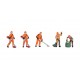 HO Scale Mowing (5 coloured figures with accessories)