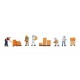 HO Scale Beekeepers with Beehives (5 coloured figures with accessories)