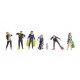 HO Scale Divers (6 coloured figures with accessories)