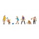 HO Scale Sexy Carwash (6 coloured figures with accessories)