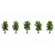 HO, TT, N, Z Scale Deciduous Trees (5pcs, approx. 8 cm high)