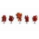 HO, TT, N, Z Scale Autumn Trees (5pcs, approx. 8-10 cm high)