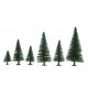 HO, TT Scale Model Fir Trees (50pcs, 5 - 14cm)