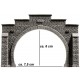 HO Scale Tunnel Portal for Double Track (12.3 x 8.5 cm)