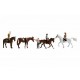 N Scale Riders & Horses Assembled and Painted Miniatures