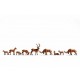 N Scale Deer Assembled and Painted Miniatures
