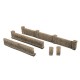 HO Scale Sandstone Walls (Wall height 1.9 cm, pillar height 2.3 cm, total length 104 cm)